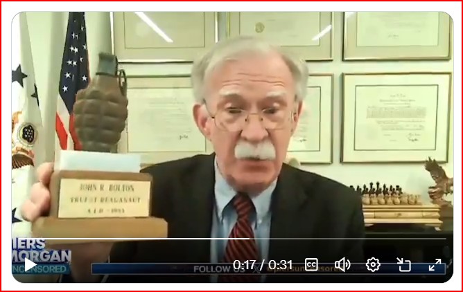 Sauce for the Gander: John Bolton's home raided by the FBI in national security probe