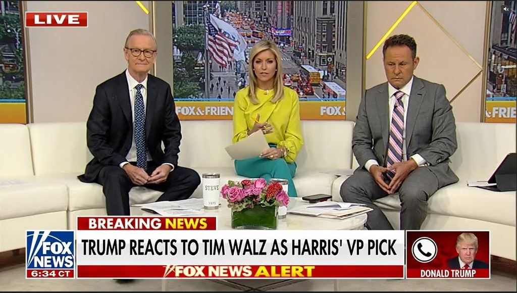 President Trump’s first reaction to Tim Walz as the Democrats’ VP choice