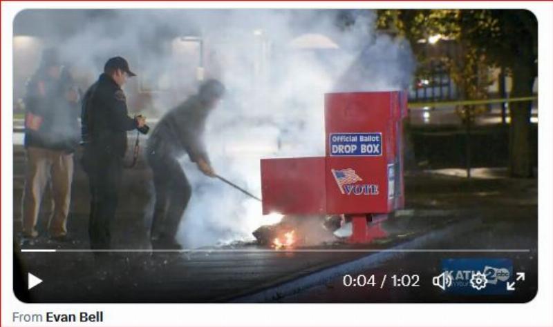 NextImg:Unattended ballot dropboxes being set on fire in the Pacific Northwest