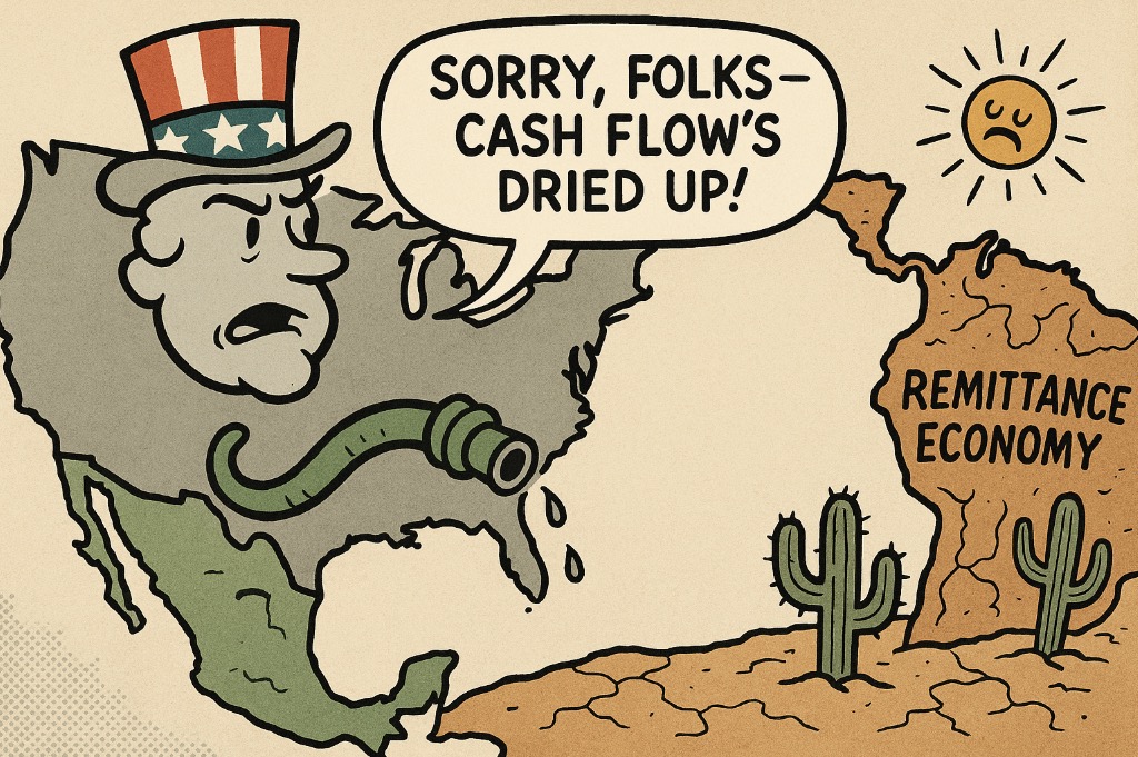 Why “No mas dolares” going south?
