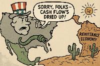 Why “No mas dolares” going south?