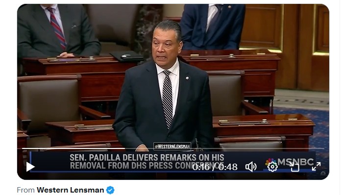 Alex Padilla plays more stupid ICE games, wins more stupid prizes