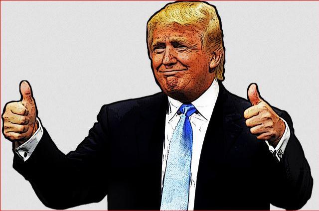 Trump wins with thumbs up