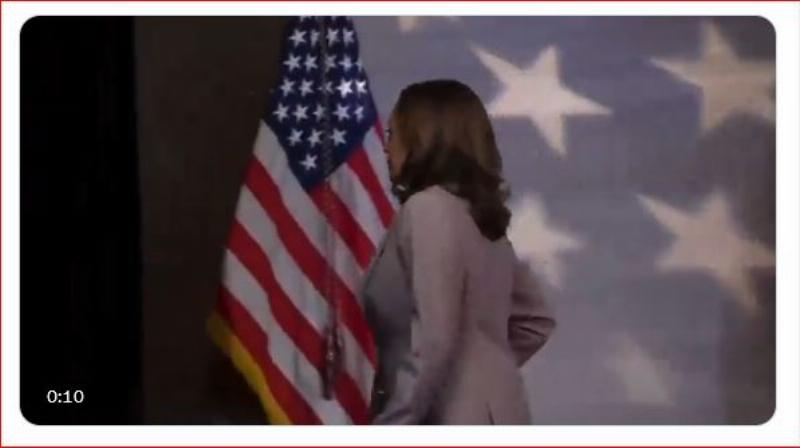 NextImg:The masks slips: Kamala Harris scowls and gets nasty with black journalists when she thinks no one is looking
