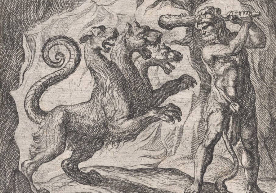 Carrying Cerberus up out of the pit
