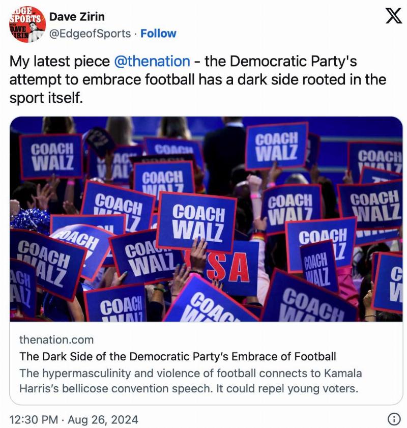 NextImg:Coach Walz, football and the danger of masculinity