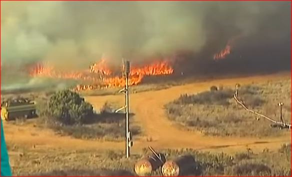 At San Diego's Miramar Marine base, a glimpse of the county's first wildfire