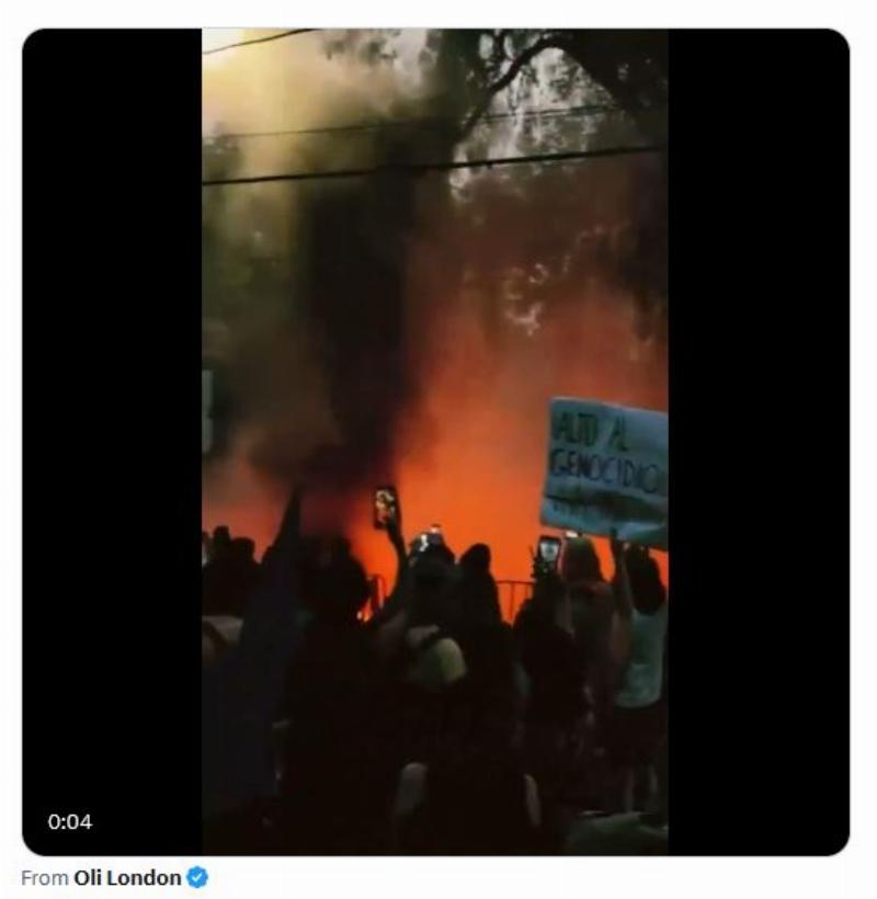 NextImg:Pro-Hamas protestors set fire to the Israeli embassy in Mexico City: Three scenarios as to 'why'