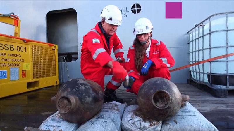 NextImg:The Mediterranean disgorges a 3,300-year-old cargo ship
