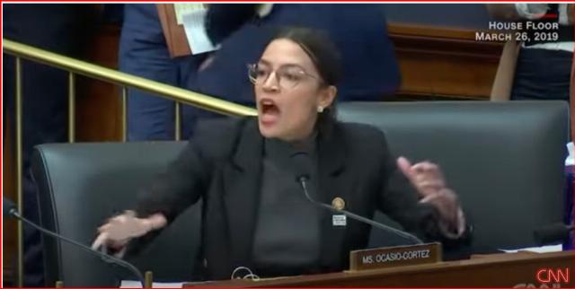 AOC with her mouth open