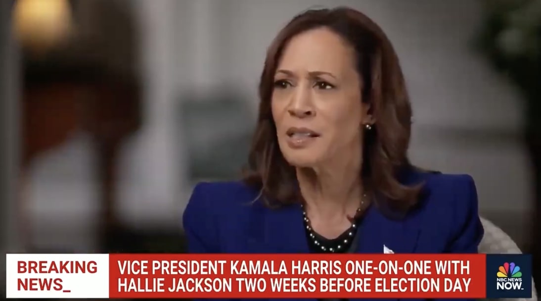 Kamala Harris sits down with NBC’s Hallie Jackson and beclowns herself again
