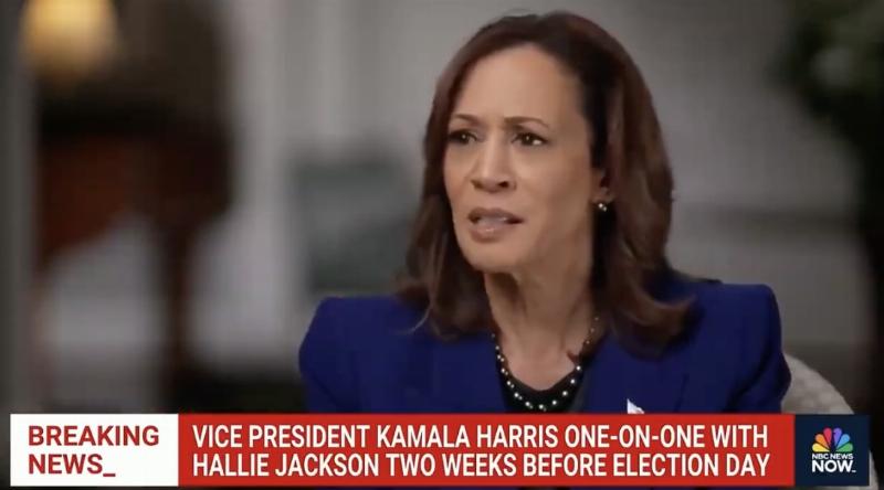 NextImg:Kamala Harris sits down with NBC’s Hallie Jackson and beclowns herself again