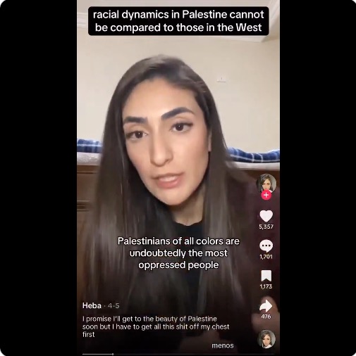 A ‘Palestinian’ woman desperately tries to defend the indefensible