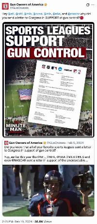 Professional sports leagues push gun control
