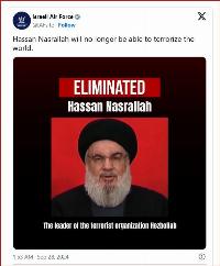 Schadenfreude: Tough times for the big mullah of Iran, who can't stop tweeting about Israel's Hezb'allah terrorist takeout