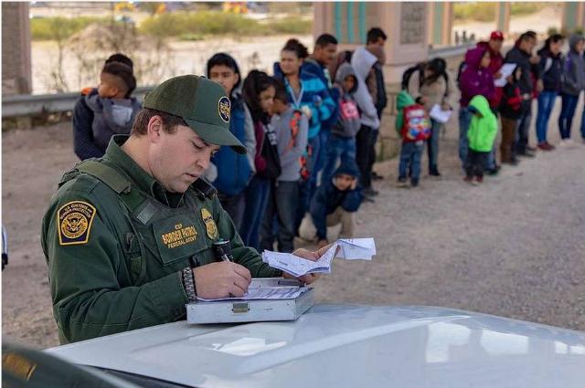 Illegals being 'processed.'
