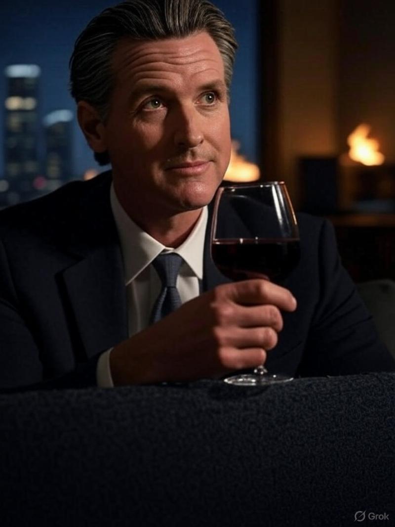 NextImg:Newsom the Napa Nero: Sipping Cabernet While Los Angeles Burns