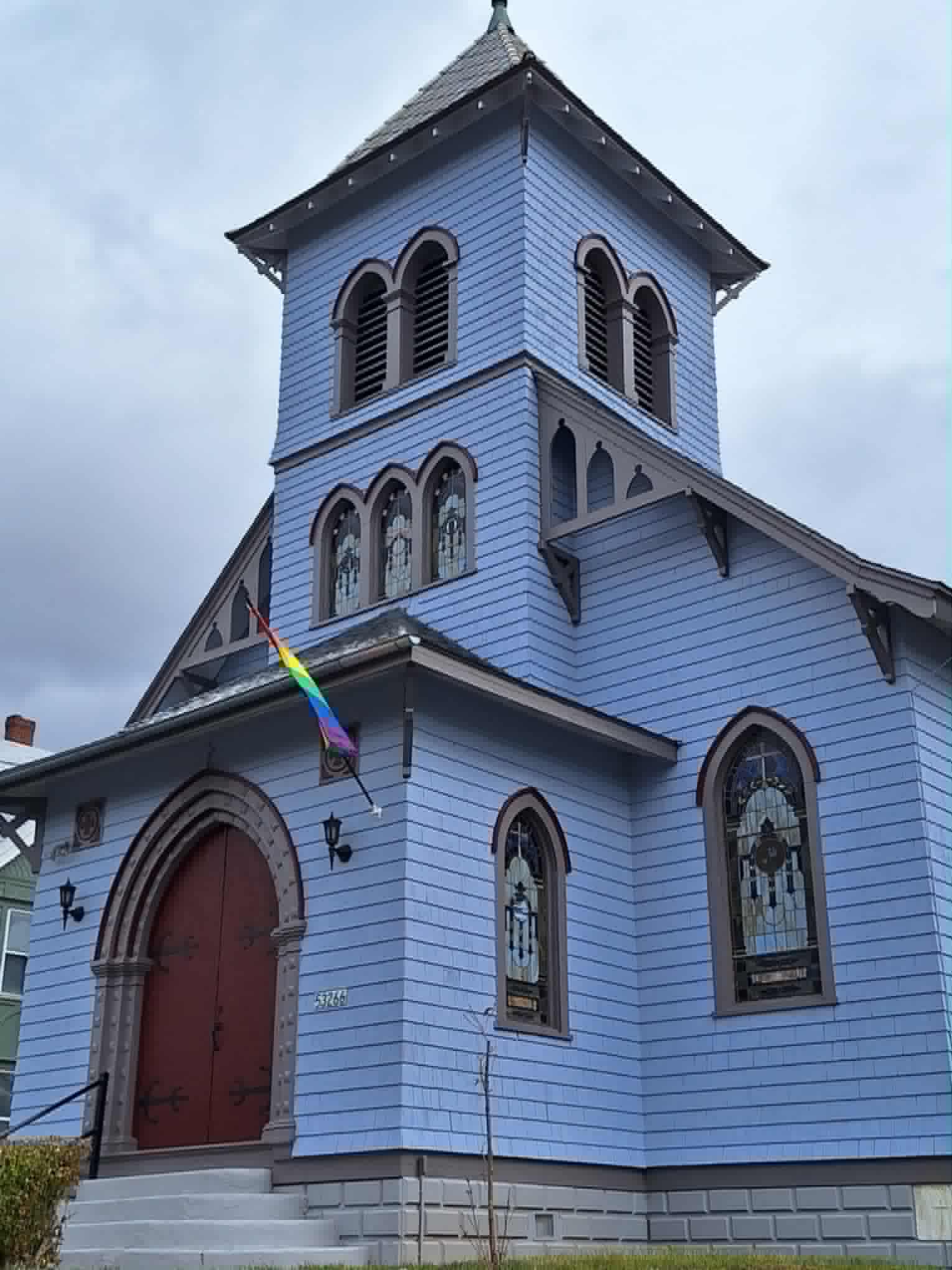 ‘Pride’ flag flies (in victory?) over now-purple ex-Catholic church in small-town USA