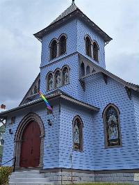 ‘Pride’ flag flies (in victory?) over now-purple ex-Catholic church in small-town USA