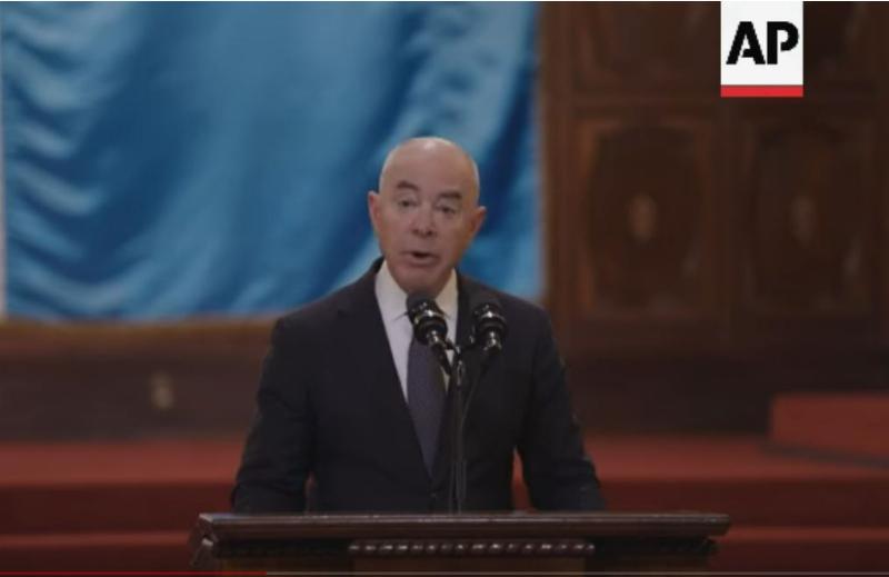 NextImg:Mayorkas condemns Texas law to arrest illegals -- in Guatemala