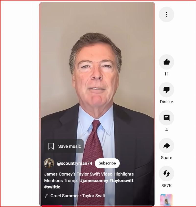 NextImg:James Comey spews unhinged Instagram post targeting Trump