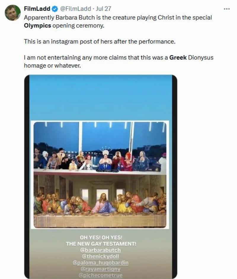 NextImg:Fake: That claim that the offensive Olympics 'Last Supper' mockery was merely homage to Greek gods