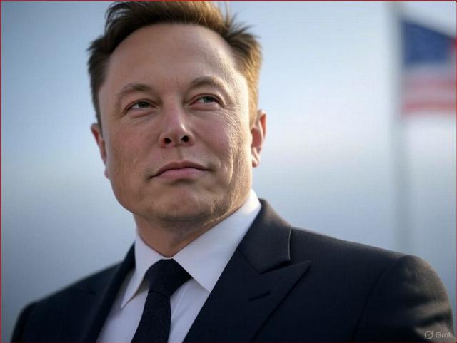 Elon Musk as a hero and patriot, ai image