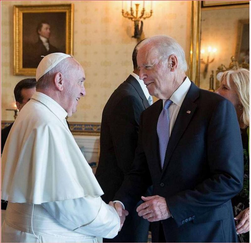 NextImg:Joe Biden's cynically heads over to the Vatican to buy himself some salvation from the pope