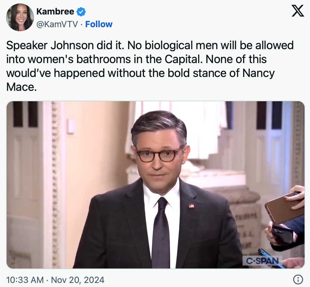 The Trans Superiority Narrative comes to Congress