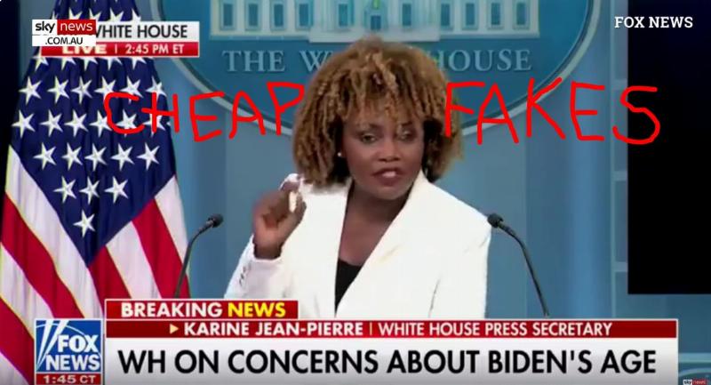 NextImg:Footage of Biden all 'cheap fakes' and 'disinformation,' Biden's press secretary, media, and Democrats claim