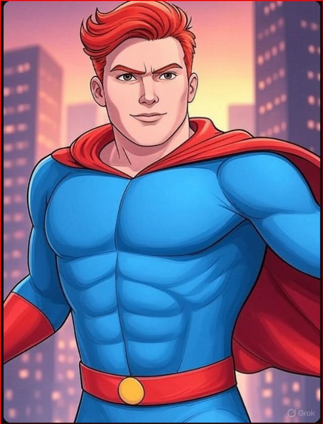 generic superhero representation by grok ai
