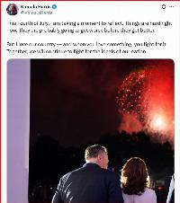Kamala offers America her condolences in her Fourth of July message