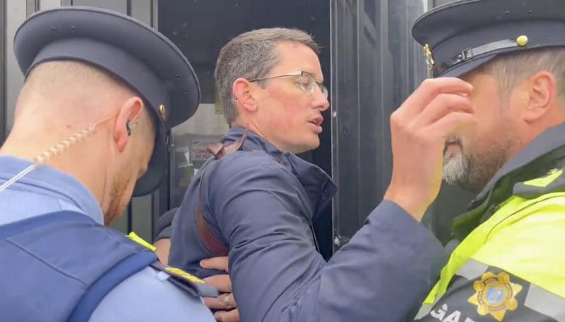 NextImg:Irish teacher Enoch Burke is hauled away in a paddywagon because he won’t participate in the abuse of a young boy