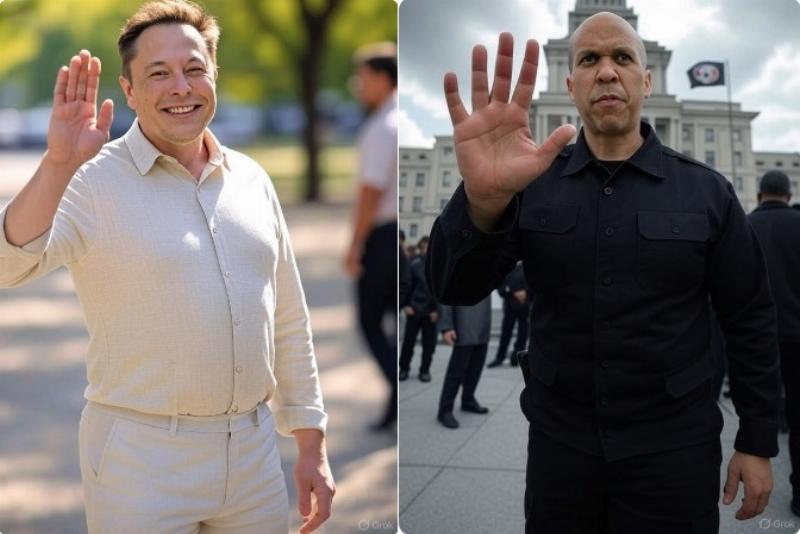 NextImg:The latest edition of ‘It’s different when we do it’: Cory Booker’s salute