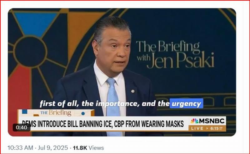 NextImg:Sen. Alex Padilla proposes a law to force ICE agents to unmask and provide their names to illegals