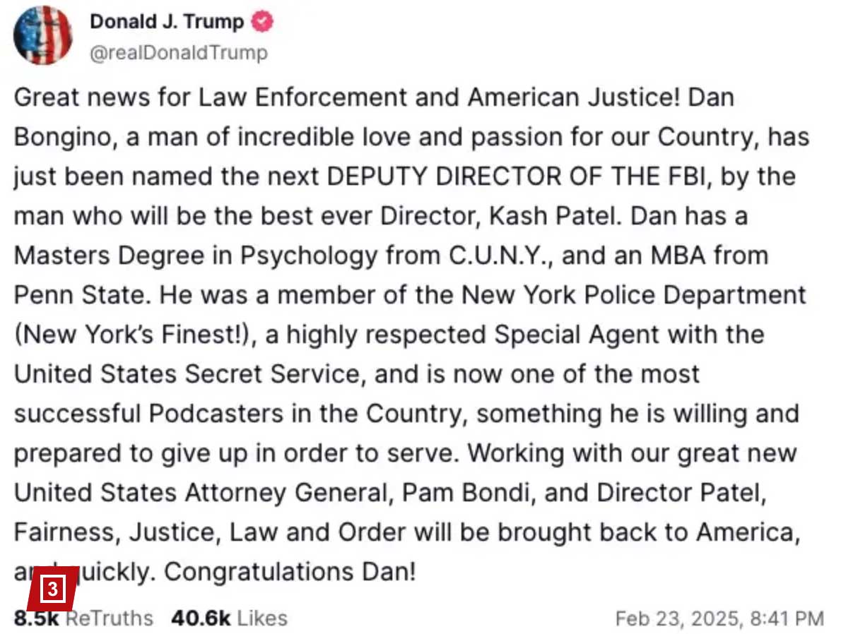 Patel and Bongino: will the FBI survive?