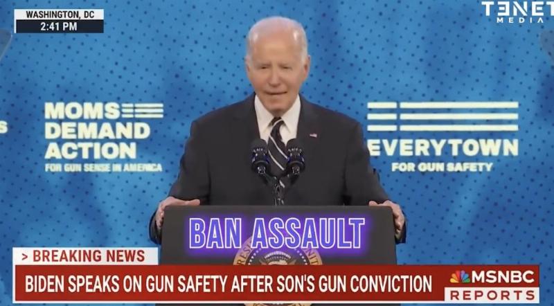 NextImg:On the same day that Hunter gets convicted on gun charges, Joe tries to talk tough at a gun control conference
