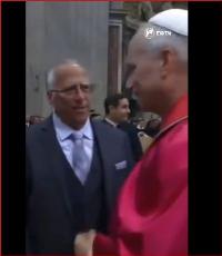 Pope Leo XIV gives his MAGA brother a great big hug