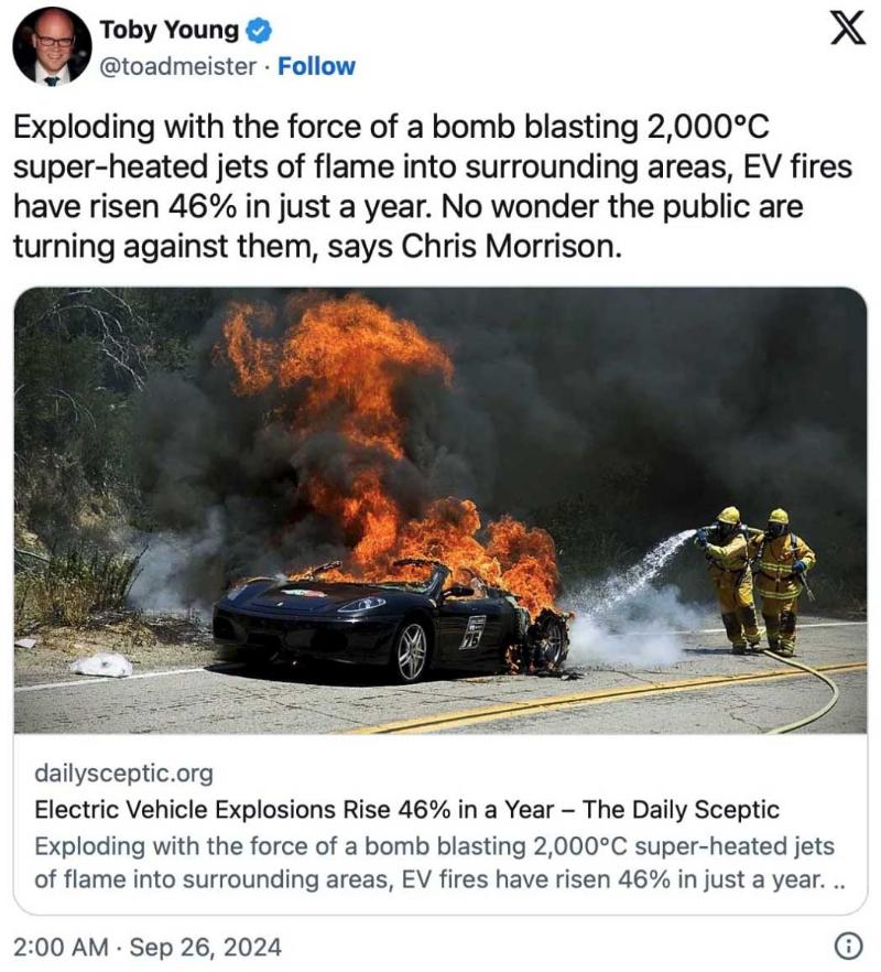 NextImg:California: electric vehicles are on fire!