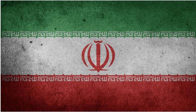 Iran flag, dirty.