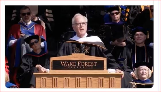 Scott Pelley makes a pompous ass of himself at a university commencement