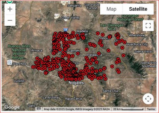 border deaths map arizona