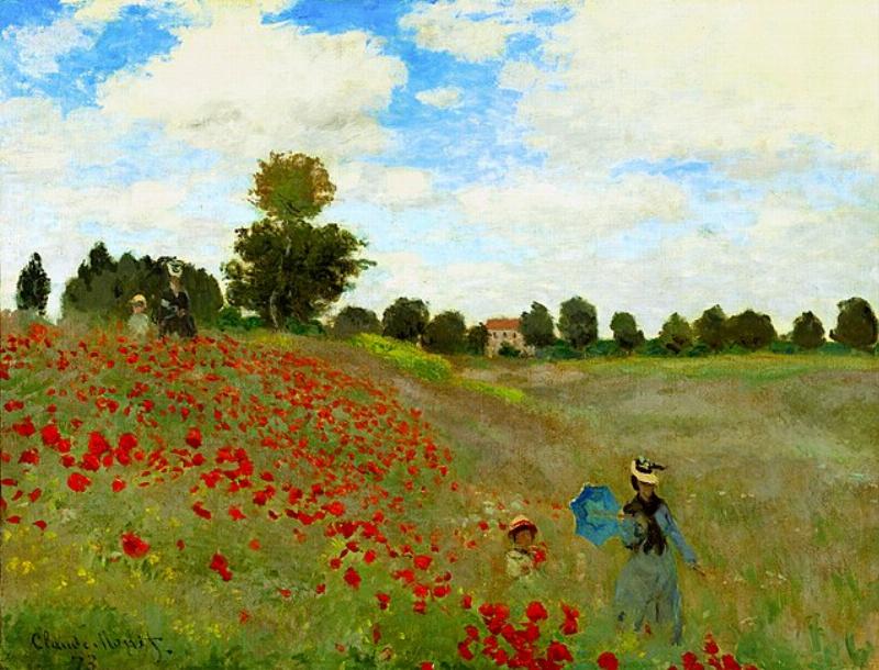 NextImg:Claude Monet’s Poppy Field is the latest to receive the inbred-looking cave dweller ‘climate action’ treatment