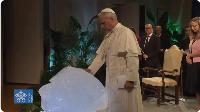 The ‘woke’ Pope blesses ice at a pagan ceremony even as Antarctica explodes with new ice