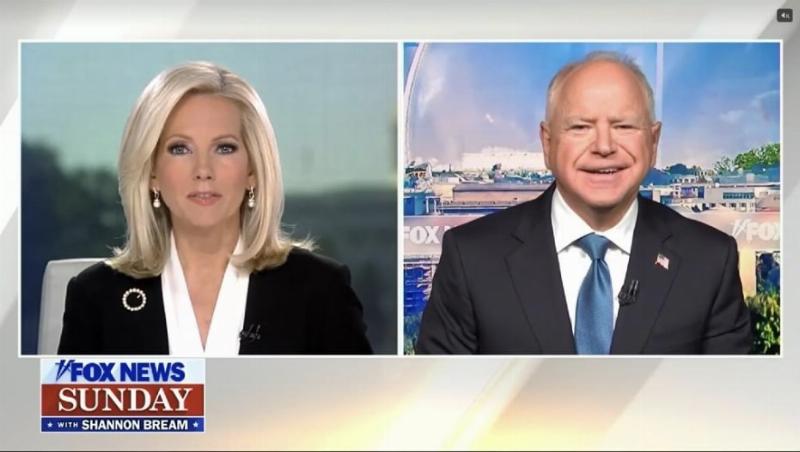 NextImg:Hell froze over yesterday as Tim Walz sat for a live interview on FOX News