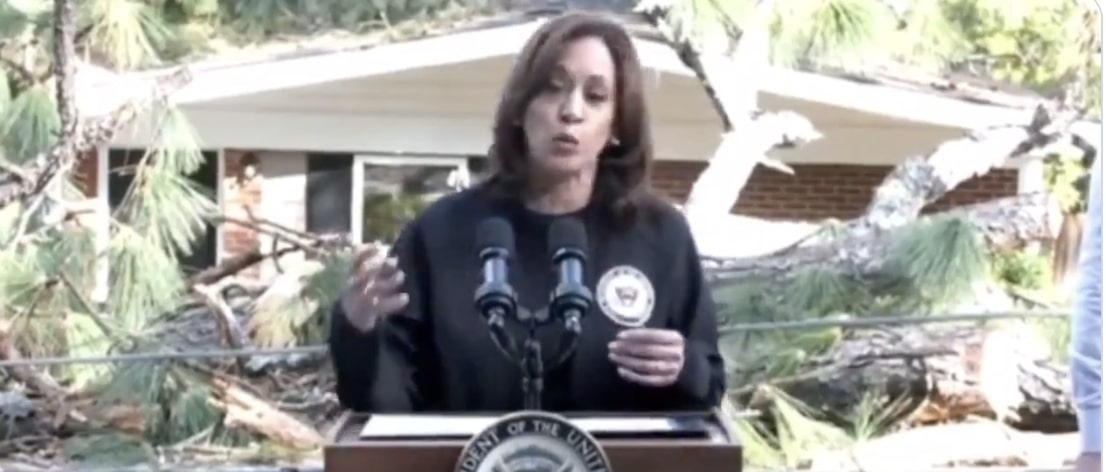 Kamala Harris finally arrives to Georgia to dole out FEMA’s crumbs
