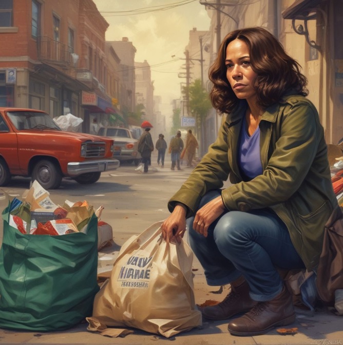 The deflated Kamala balloon