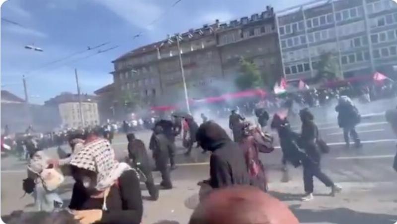 NextImg:Hamas supporters went on a rampage in Switzerland, but the media are silent