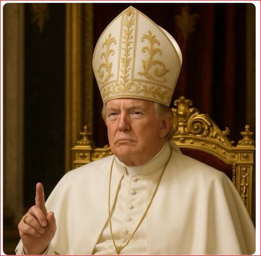 Trump goes trolling with an AI-generated image of himself as pope and the left has a cow
