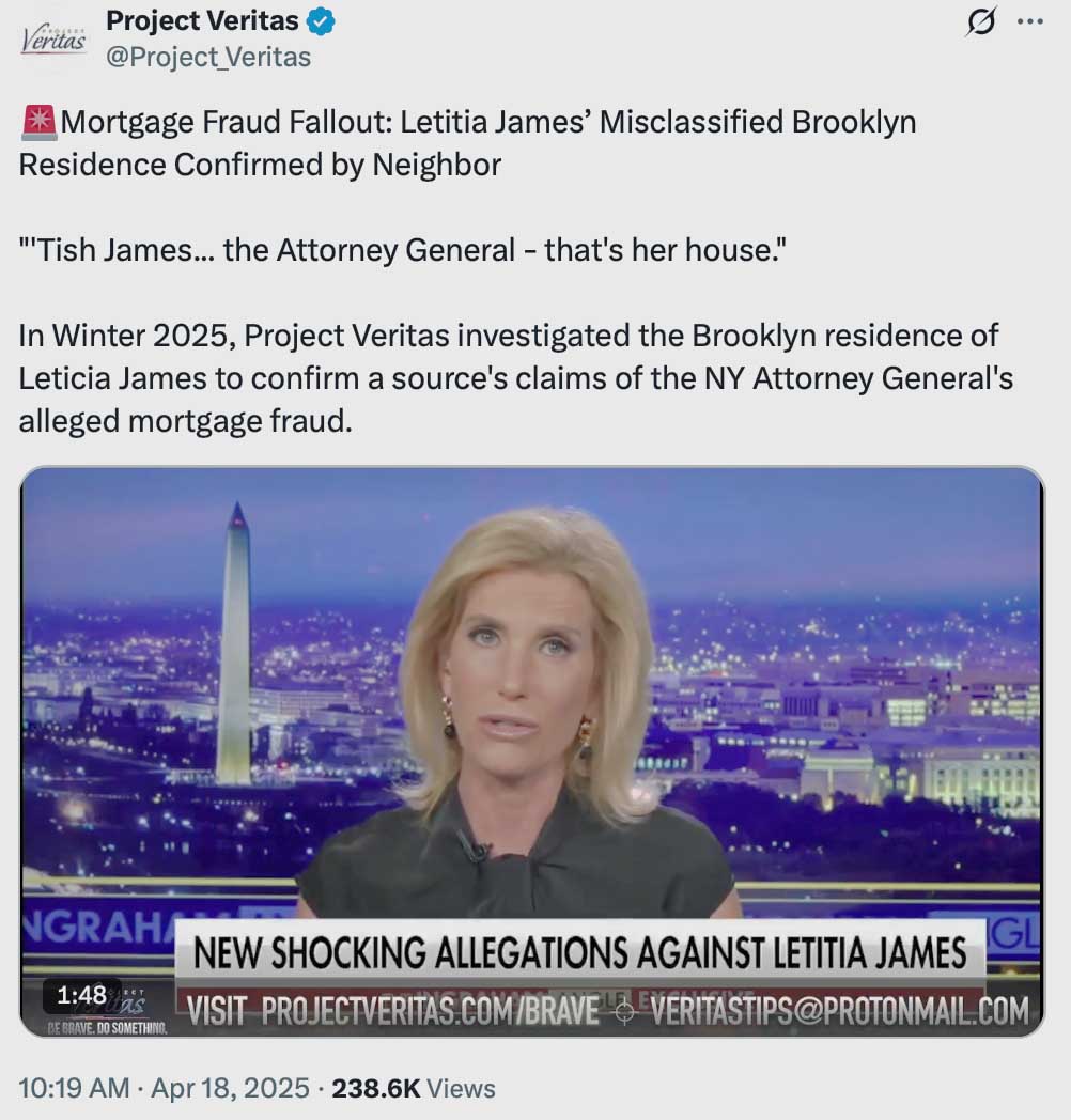 Letitia James: it's either/or